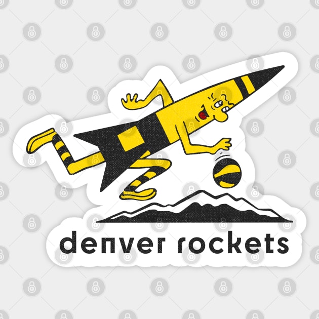 Defunct Denver Rockets Basketball 1973 Sticker by LocalZonly